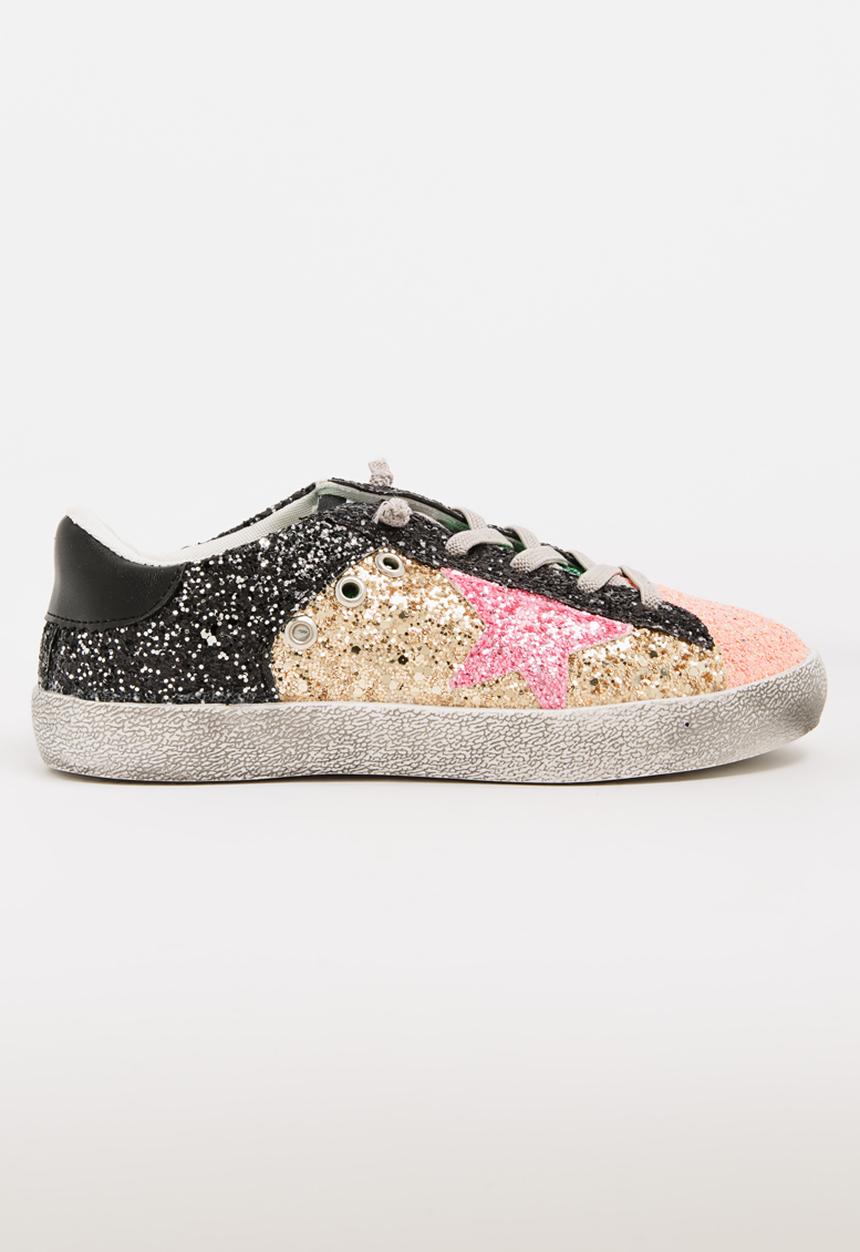 Pop Candy - Glitter Colour Block Sneaker Multi-colour