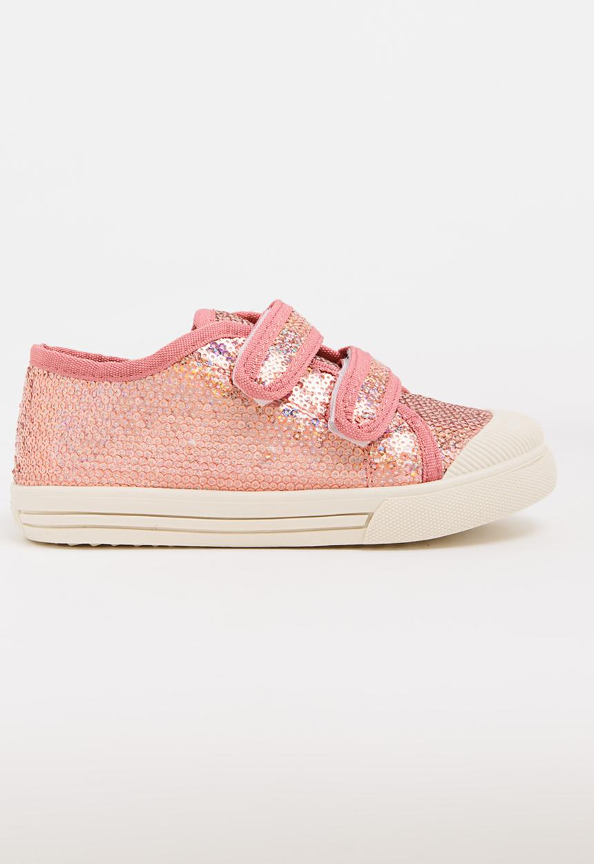 Pop Candy - Girls Sequin Sneaker Mid Pink