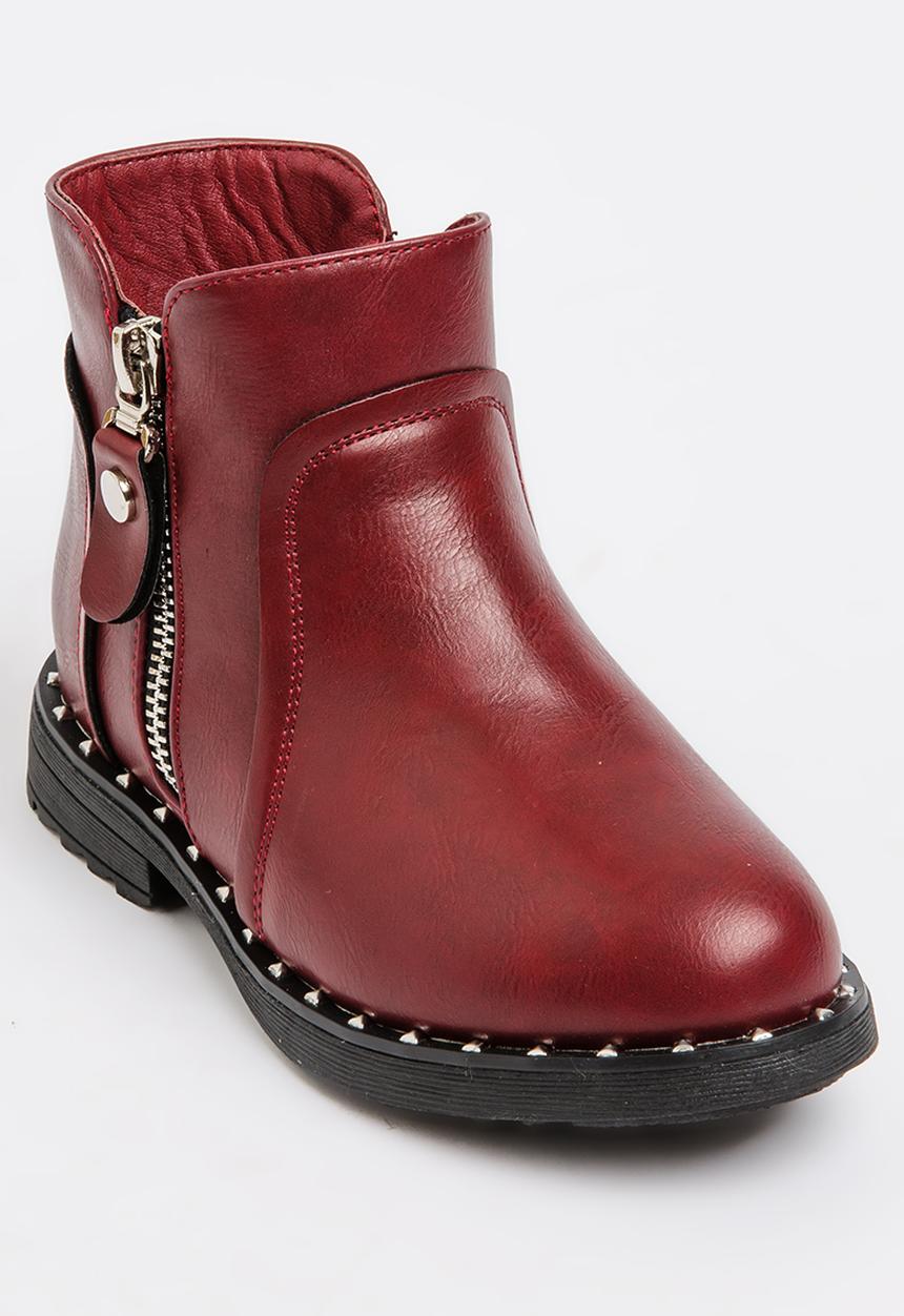 Pop Candy - Girls Ankle Boot Burgundy