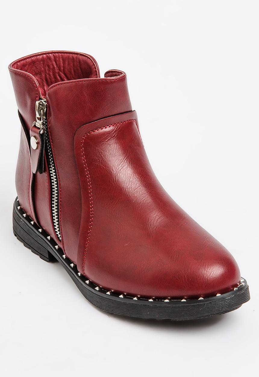 Pop Candy - Girls Ankle Boot Burgundy