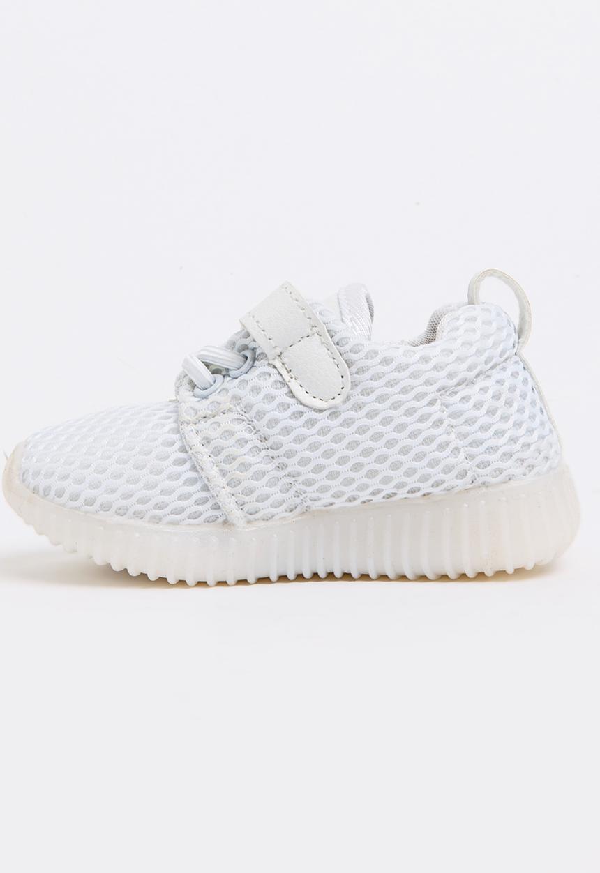 Pop Candy - Girls Light Up Sneaker White
