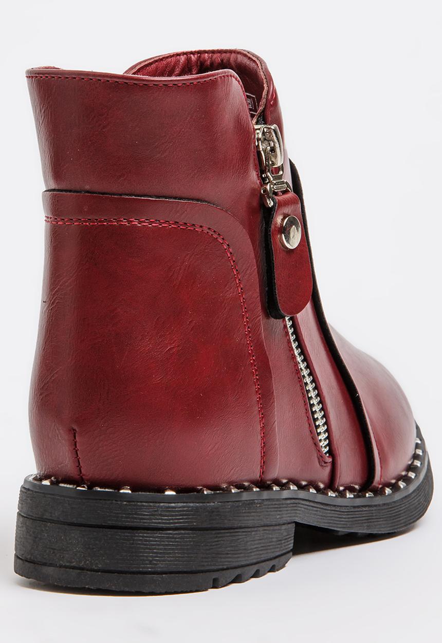 Pop Candy - Girls Ankle Boot Burgundy