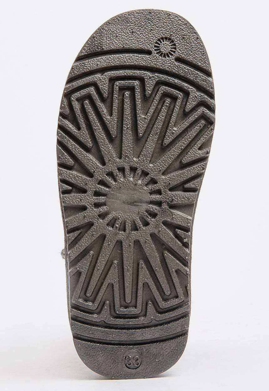 Pop Candy - Girls Faux Suede Boot Grey
