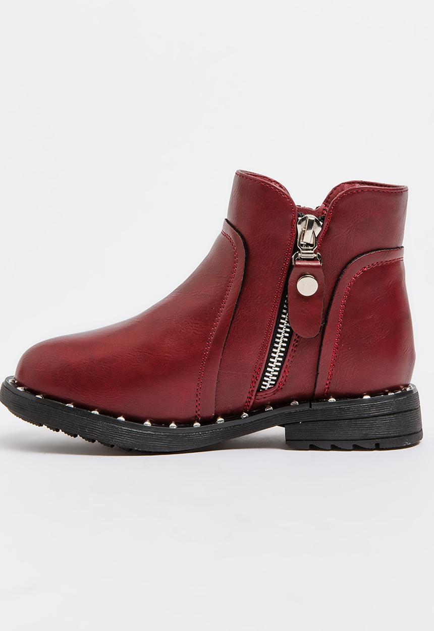 Pop Candy - Girls Ankle Boot Burgundy