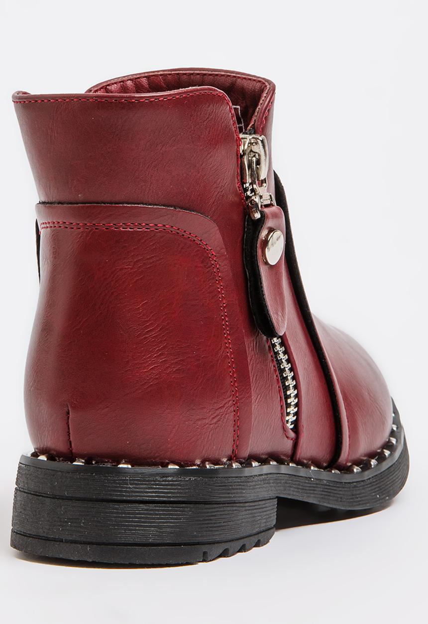 Pop Candy - Girls Ankle Boot Burgundy