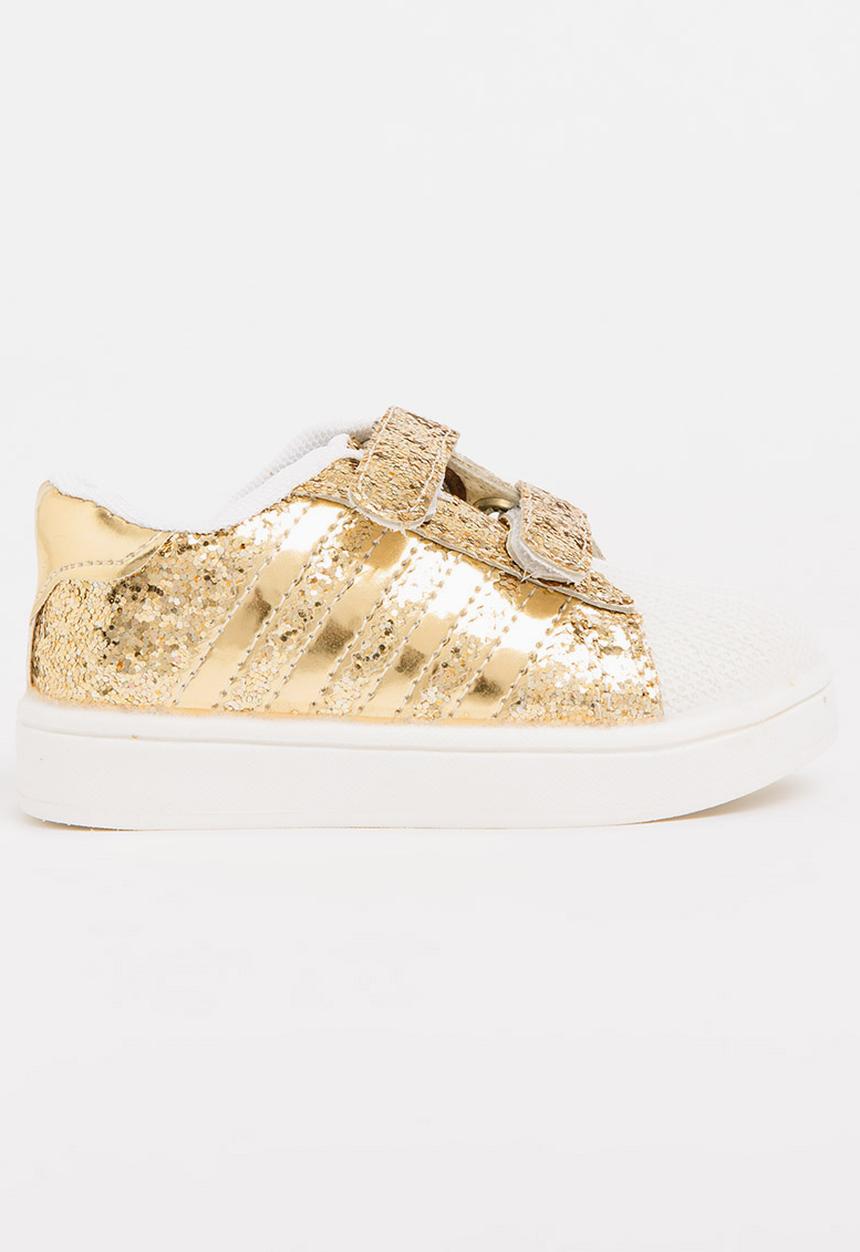 Pop Candy - Velcro Strap Sneaker Gold