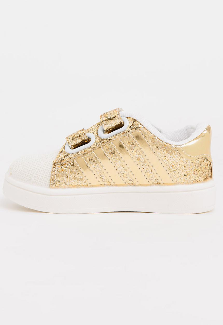 Pop Candy - Velcro Strap Sneaker Gold