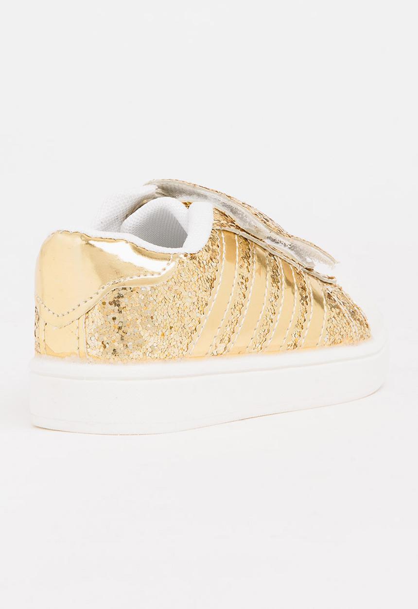 Pop Candy - Velcro Strap Sneaker Gold