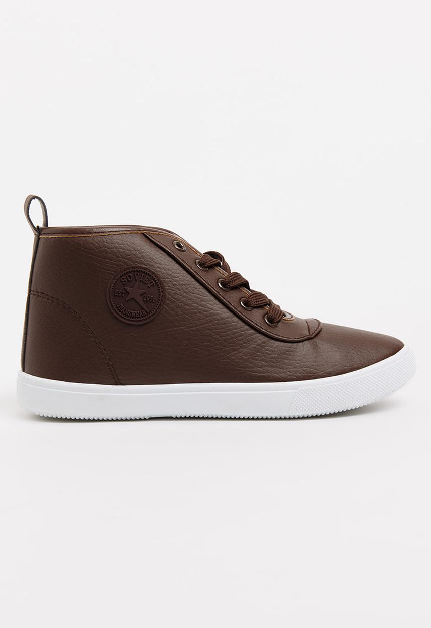 SOVIET - Callista Hi Cut Sneaker Brown