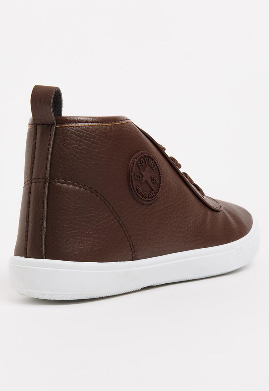 SOVIET - Callista Hi Cut Sneaker Brown