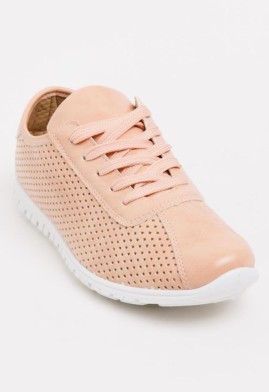 Moda Scapa - Laser-cut Sneakers Pale Pink