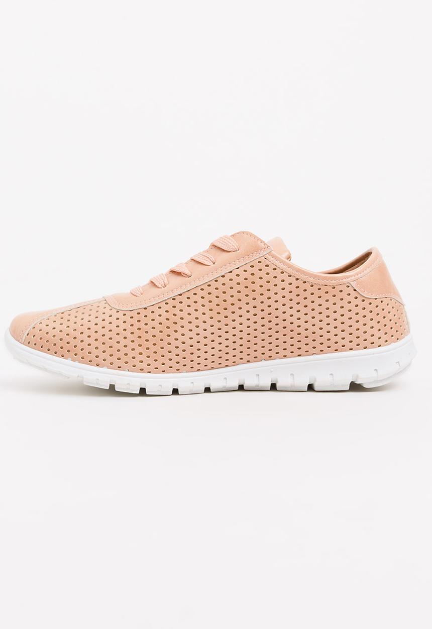 Moda Scapa - Laser-cut Sneakers Pale Pink
