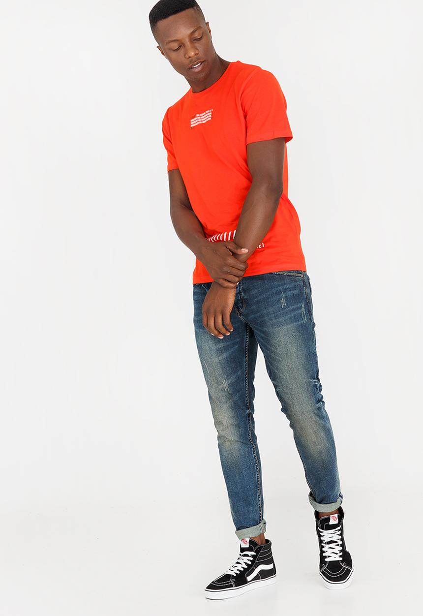 Jack & Jones - Soren Cotton T-Shirt Red