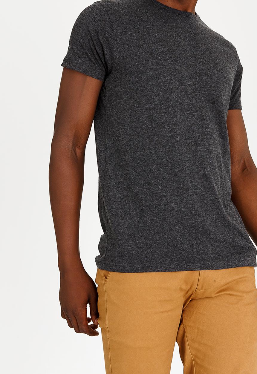 Brave Soul - Grail Basic Cotton Tee Charcoal