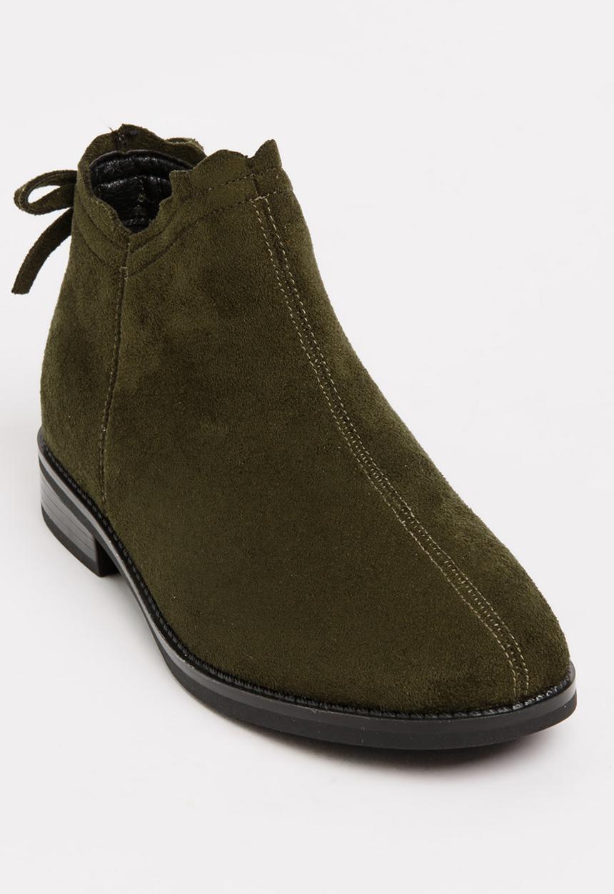 Pop Candy - Girls Ankle Boot Khaki Green