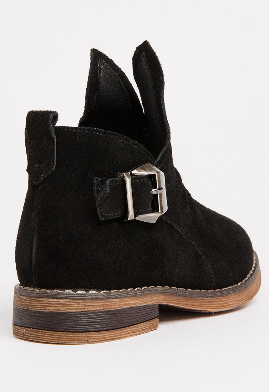 Pop Candy - Girls Suede Ankle Boot Black