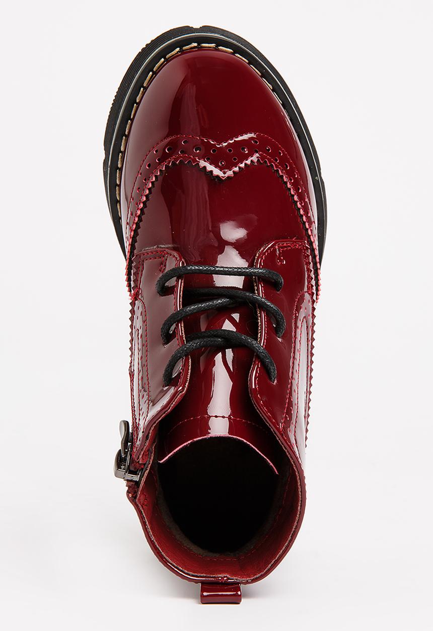 Pop Candy - Girls PU Boot Burgundy