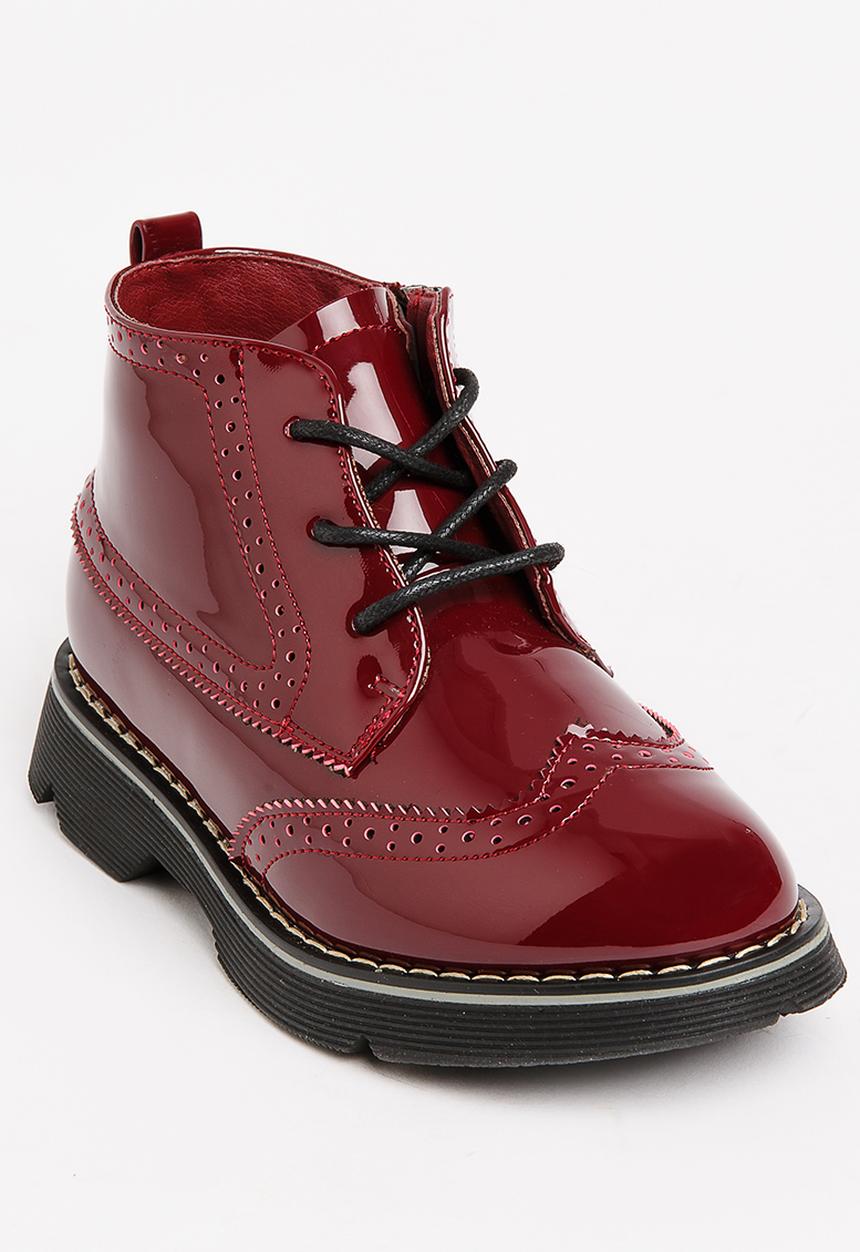 Pop Candy - Girls PU Boot Burgundy