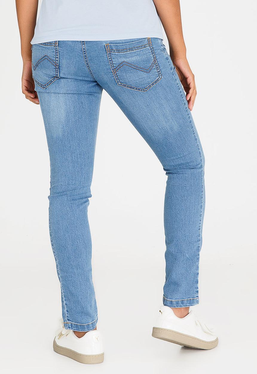 Cherry Melon - Basic Faded Skinny Jeans Blue