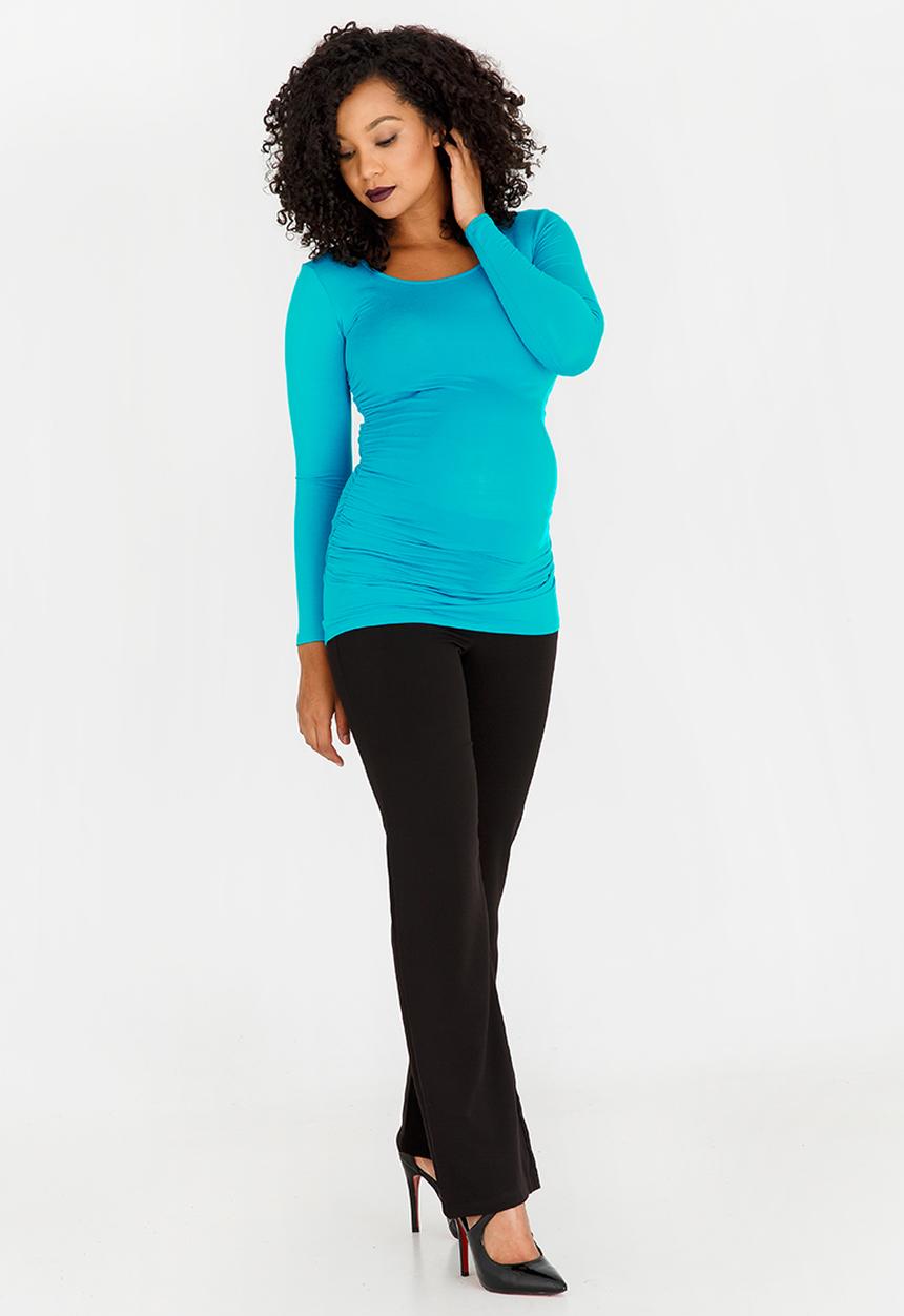 Cherry Melon - Longsleeve Side Detail Tee Turquoise