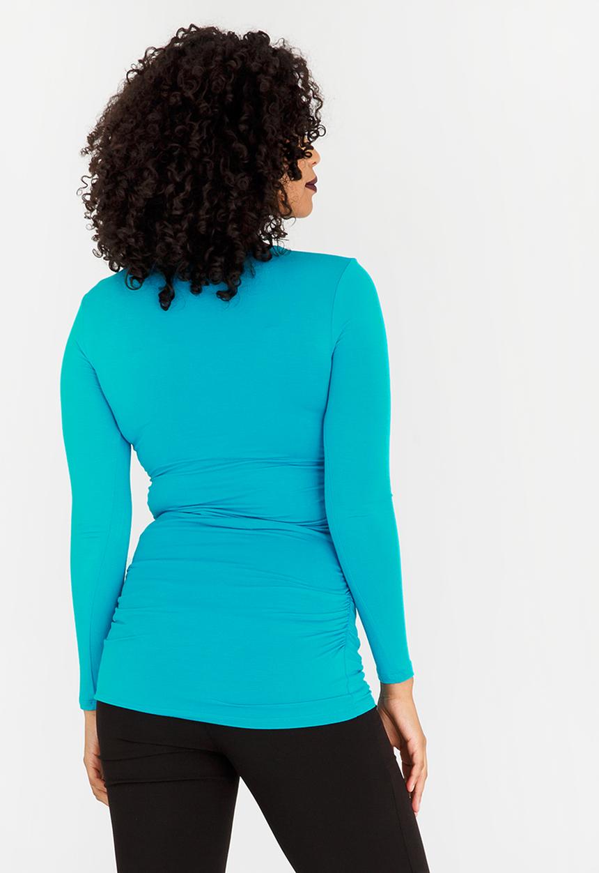 Cherry Melon - Longsleeve Side Detail Tee Turquoise