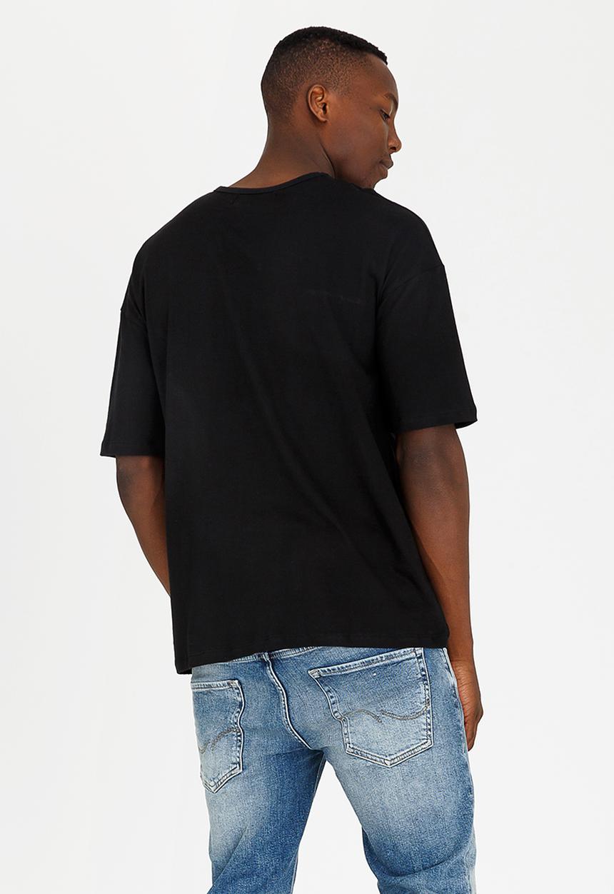 Resist - Basic T-shirt With Resist Tattoo Print Black