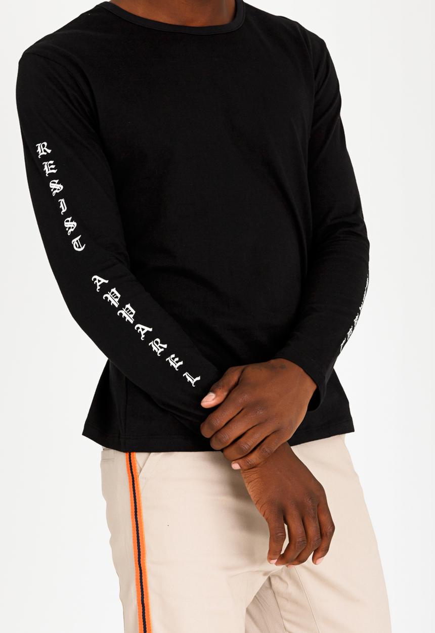 Resist - Tattoo Arm Print T-Shirt  Black