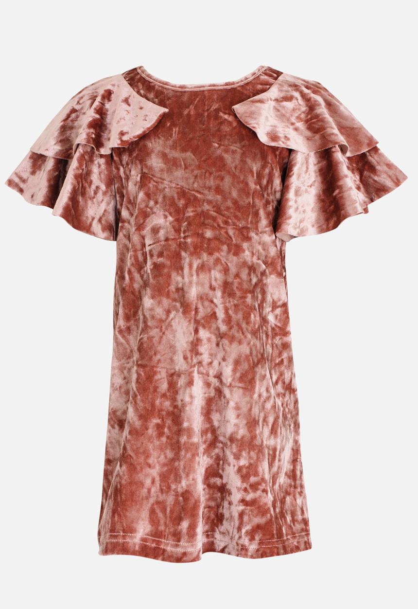 See-Saw - Velour Shift Dress Pale Pink