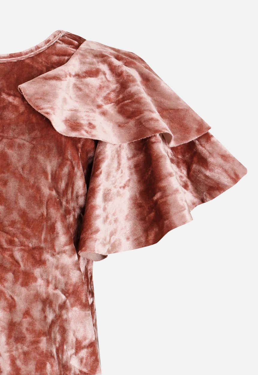 See-Saw - Velour Shift Dress Pale Pink
