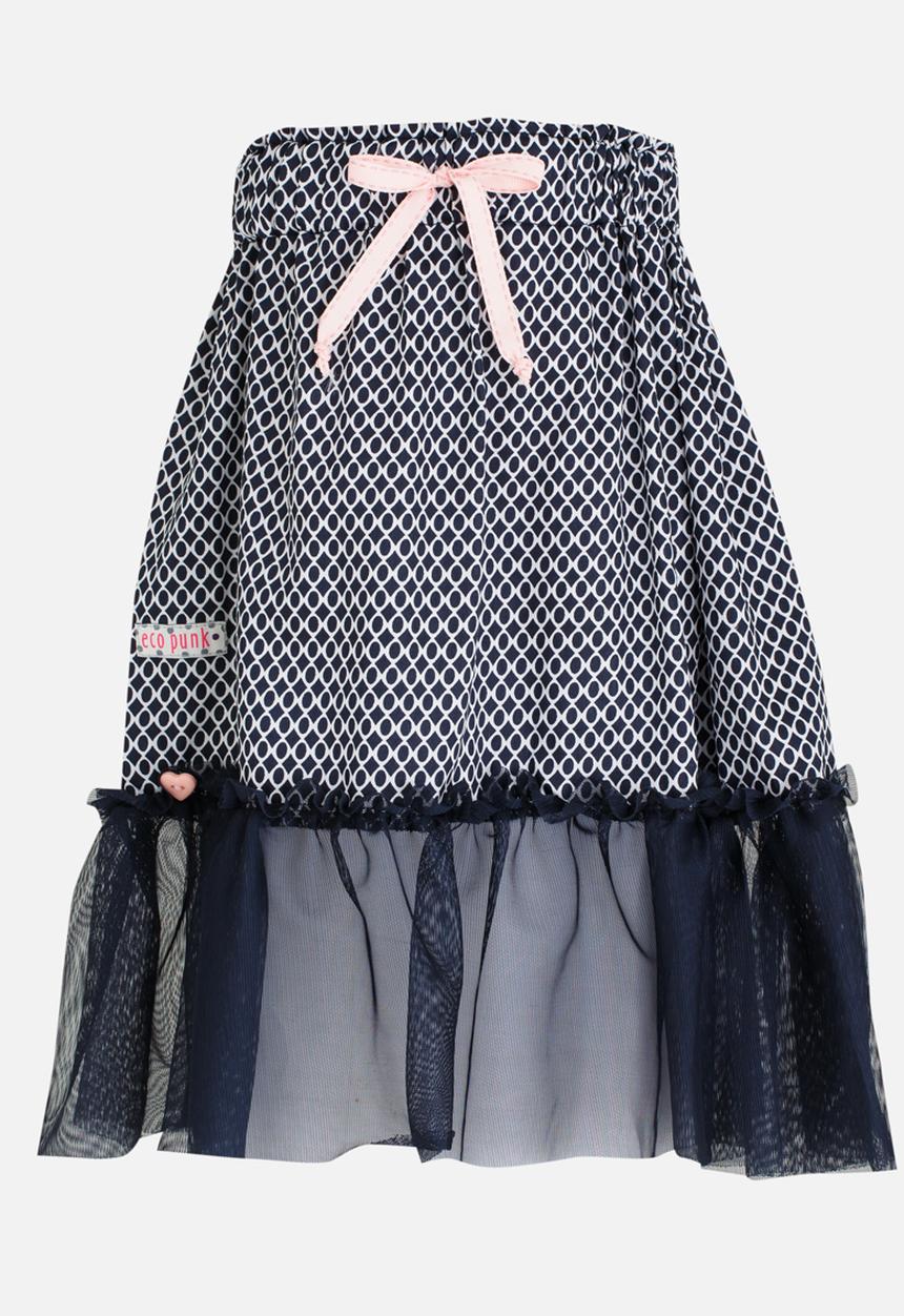 Eco Punk - Girls Skirt With Mesh Frill Navy