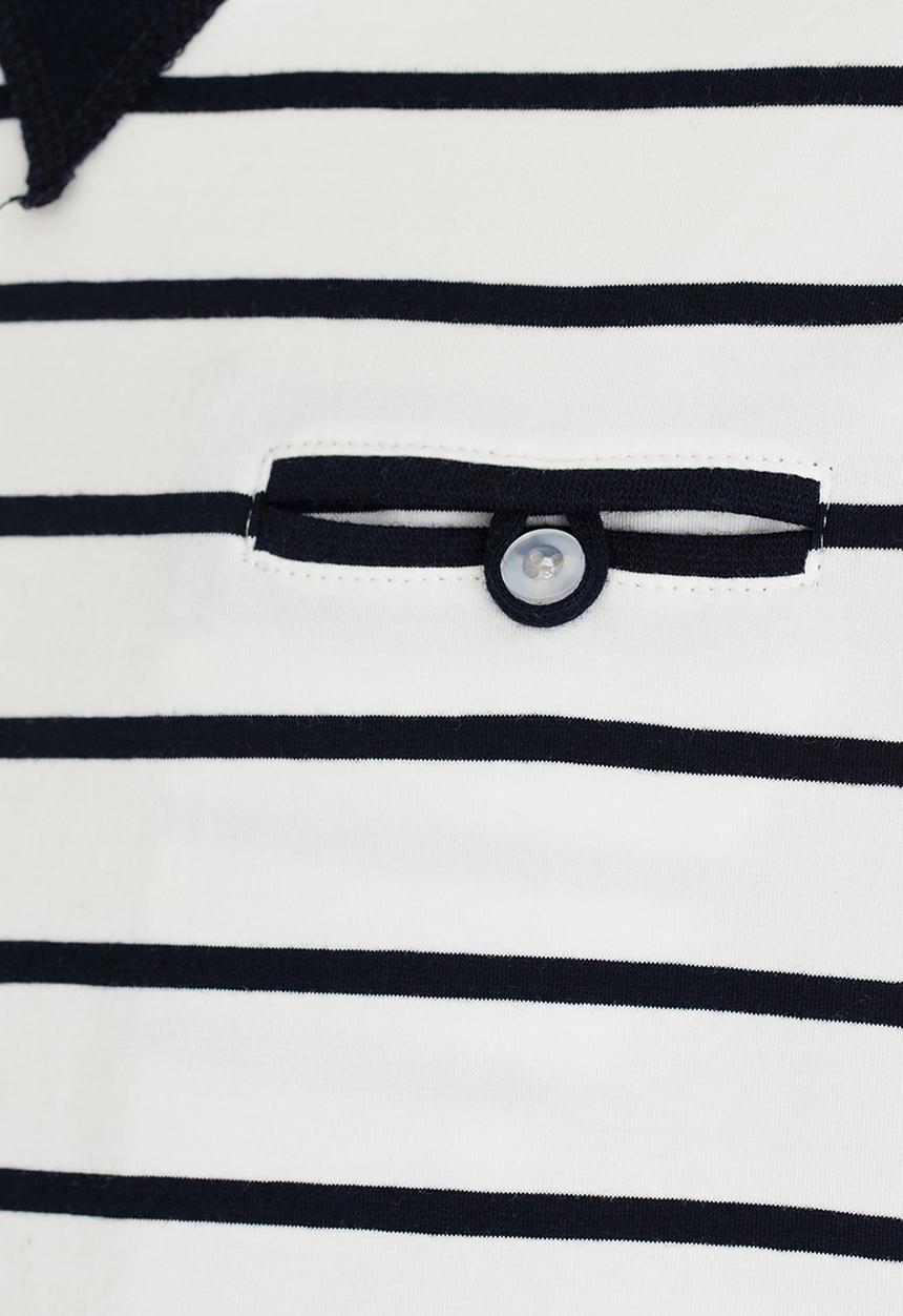 Pop Candy - Boys Stripe Long Sleeve Tee Blue and White