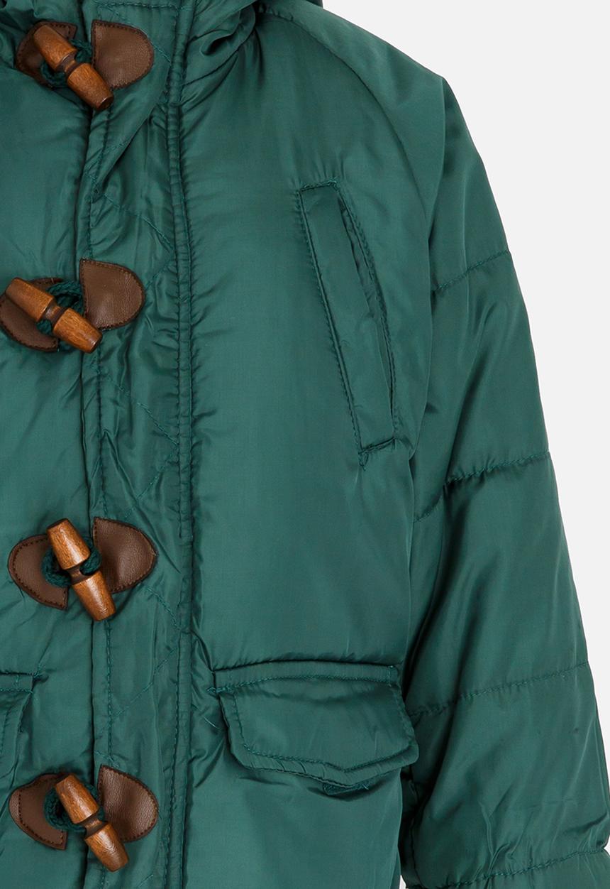 MINOTI - Parka Puffer Jacket with Fur Trim Khaki Green