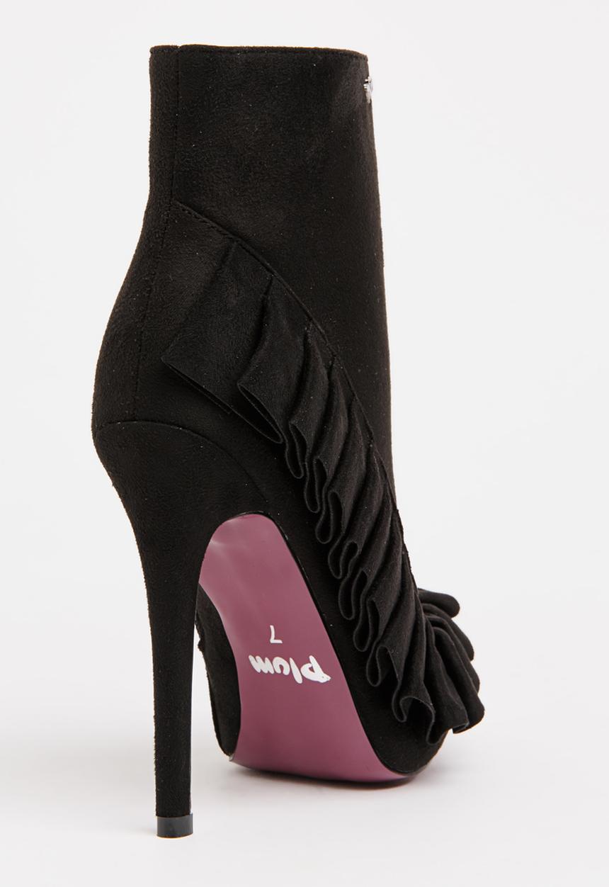 Plum - Taskia Pleated Detail Ankle Boots Black