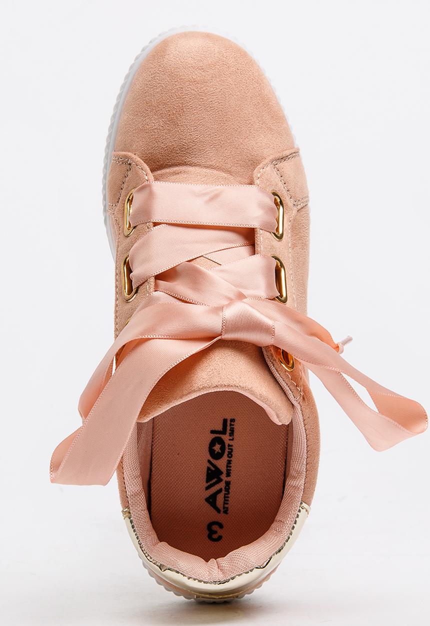 Jumbo - Satin Lace Sneaker Mid Pink