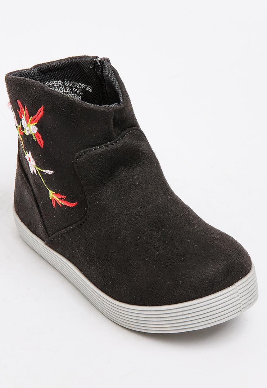 Jumbo - Flower Print Boot Black
