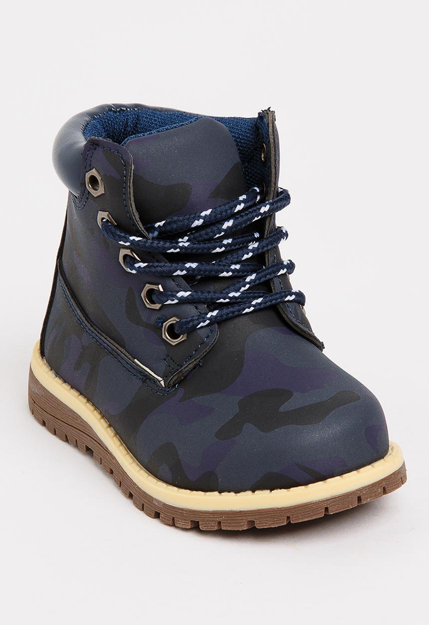 Jumbo - Camo lace up boot - navy