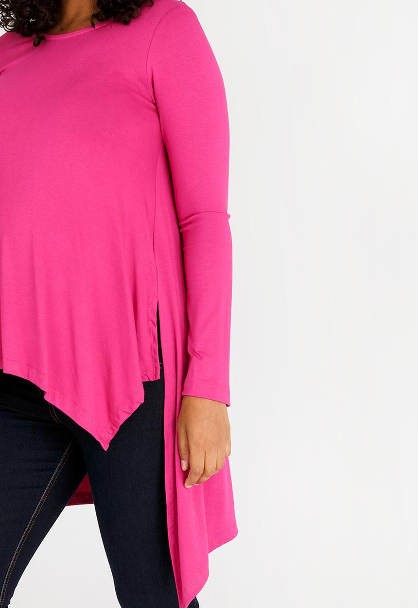 edit Maternity - Hi-Low Swing Tee Dark Pink