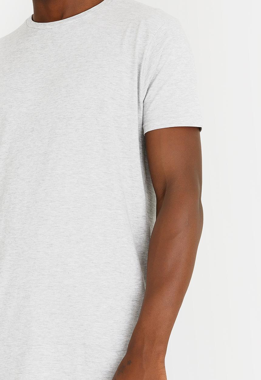 Brave Soul - Harrel Longer Length Tee Grey