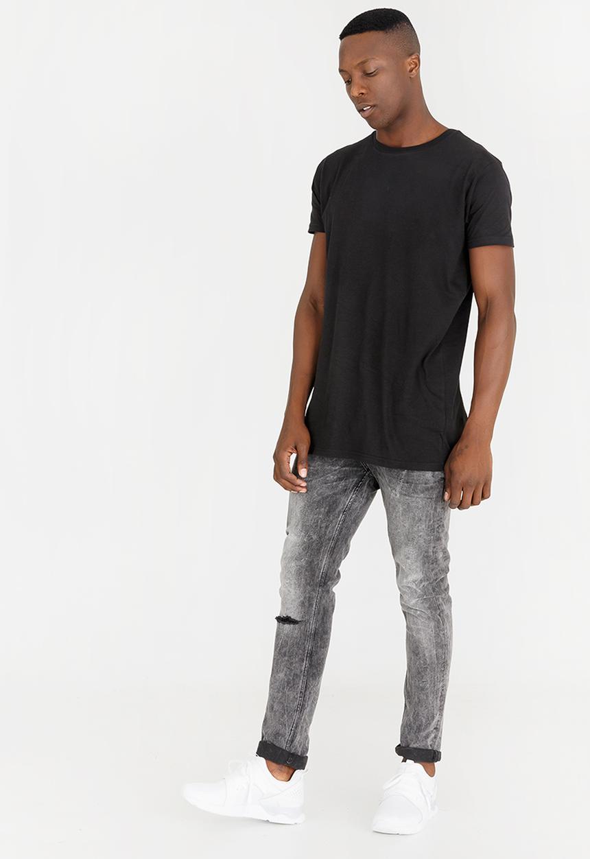 Brave Soul - Harrel Longer Length Tee Black