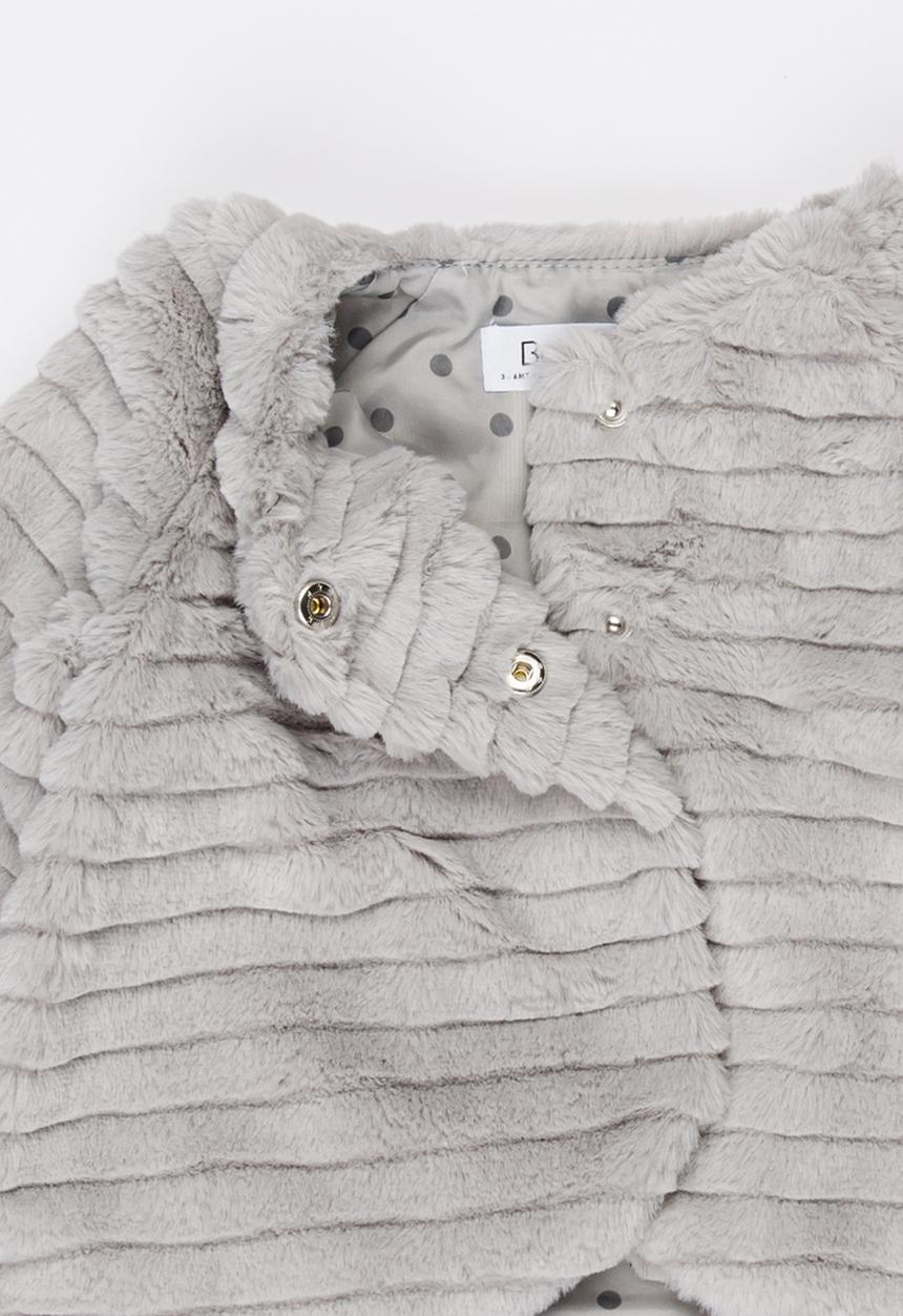 MINOTI - Faux Fur Jacket Grey
