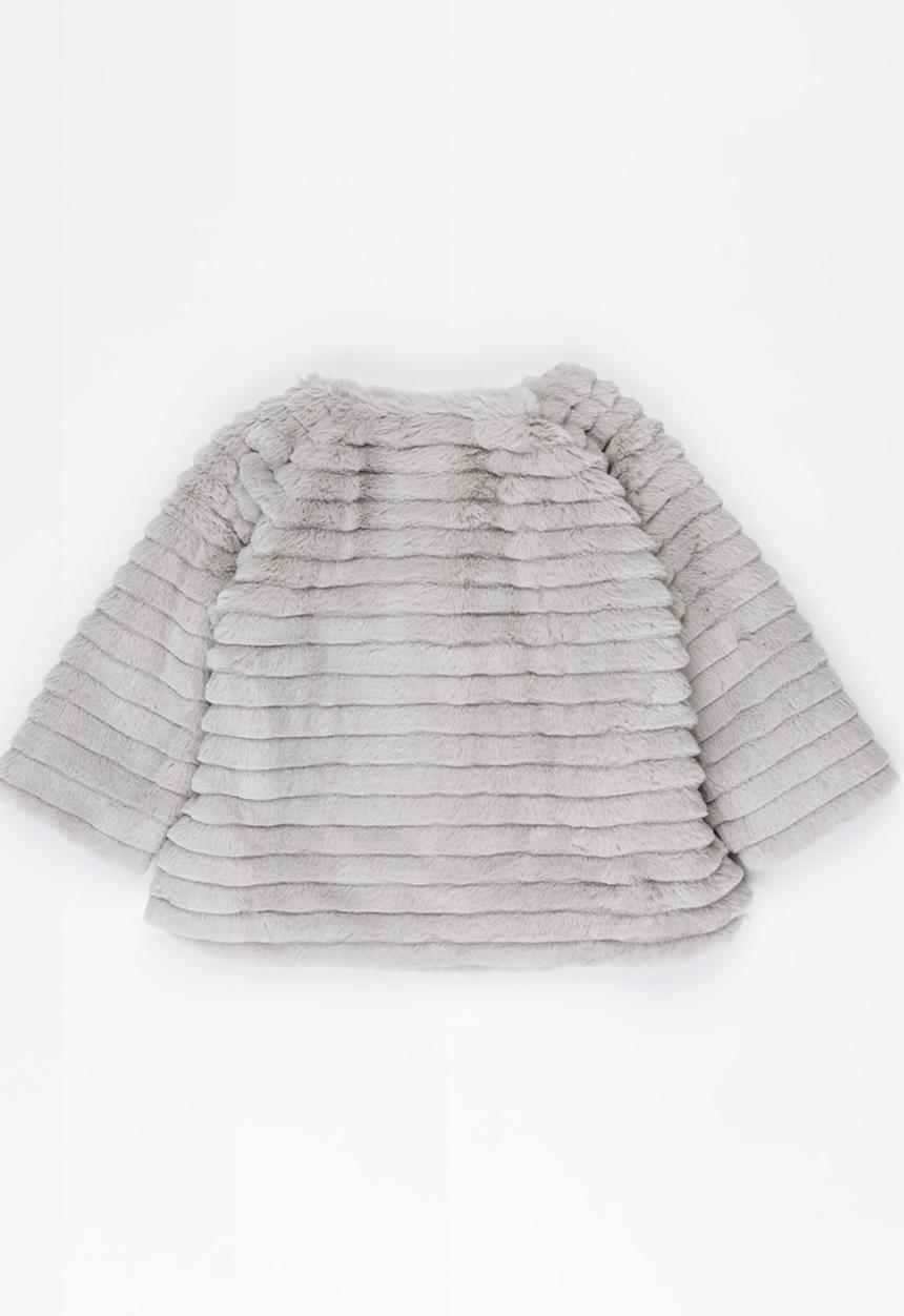 MINOTI - Faux Fur Jacket Grey