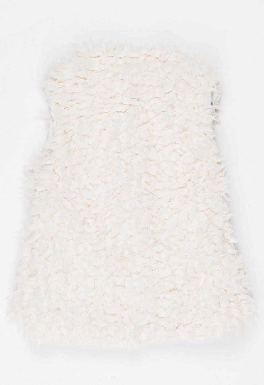 MINOTI - Fluffy gilet - off white