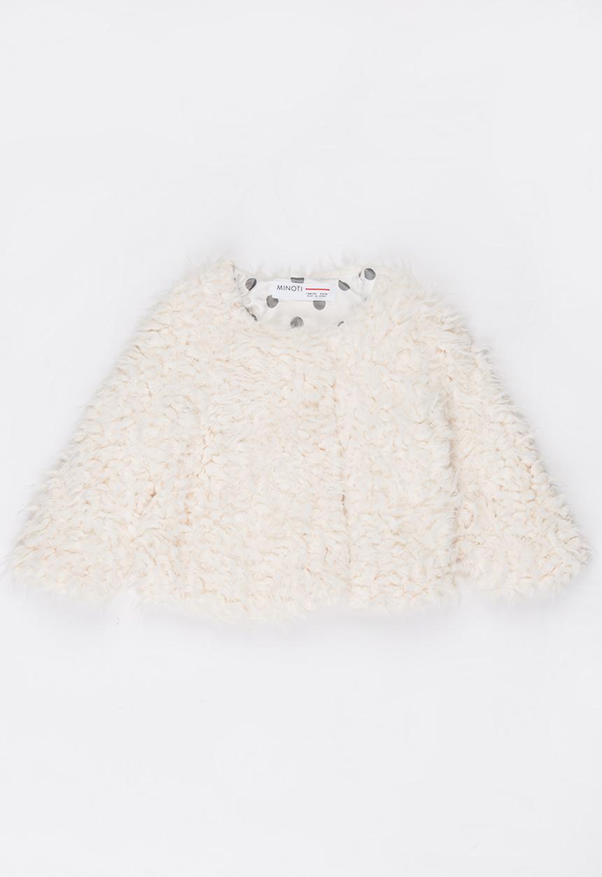 MINOTI - Fluffy Fur Jacket Off White