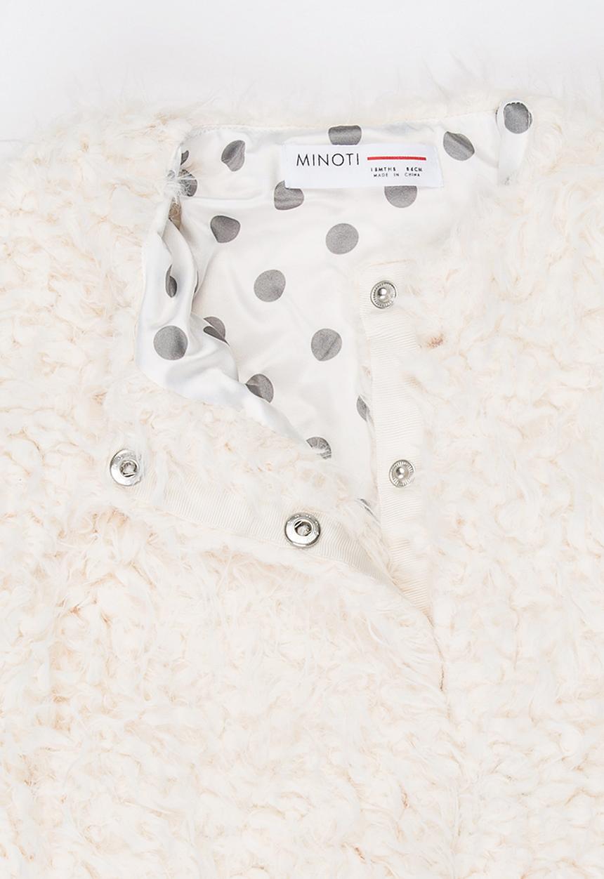 MINOTI - Fluffy Fur Jacket Off White