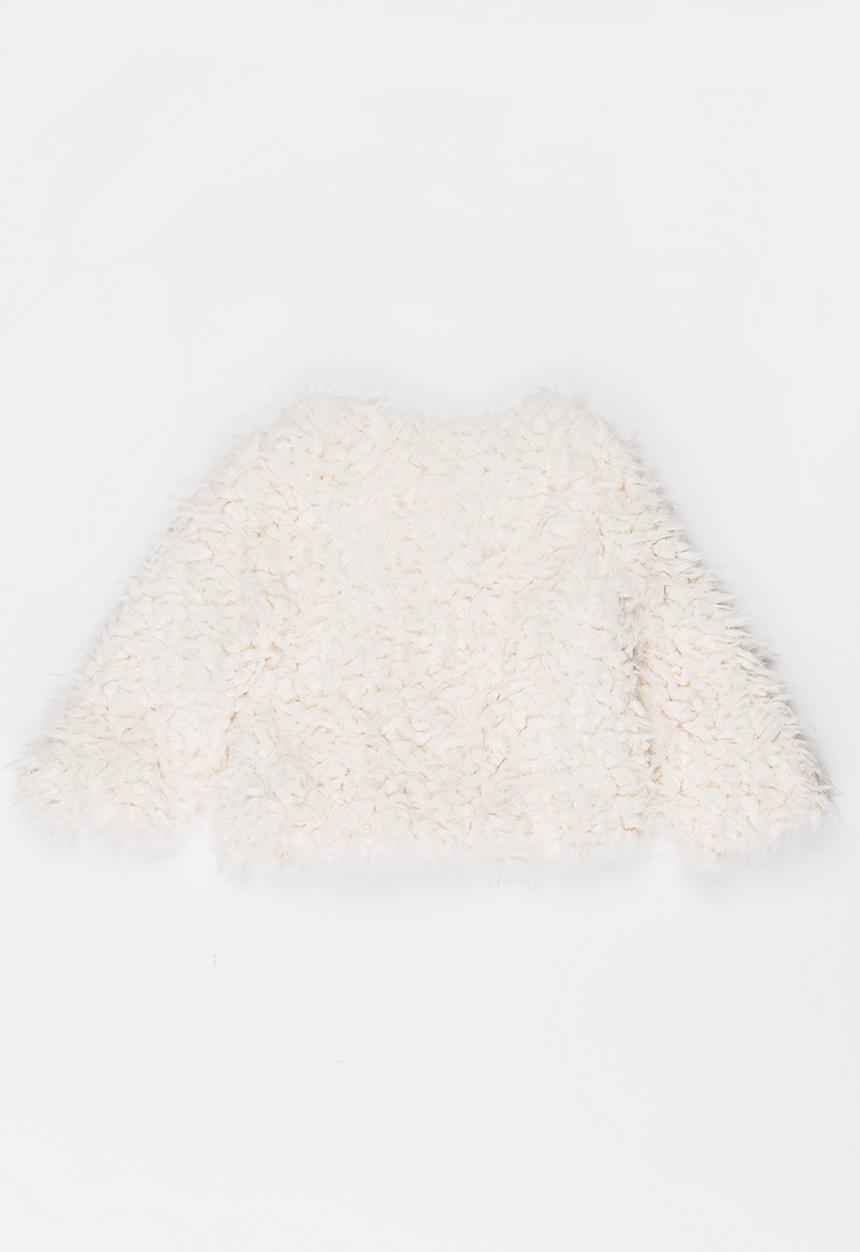 MINOTI - Fluffy Fur Jacket Off White