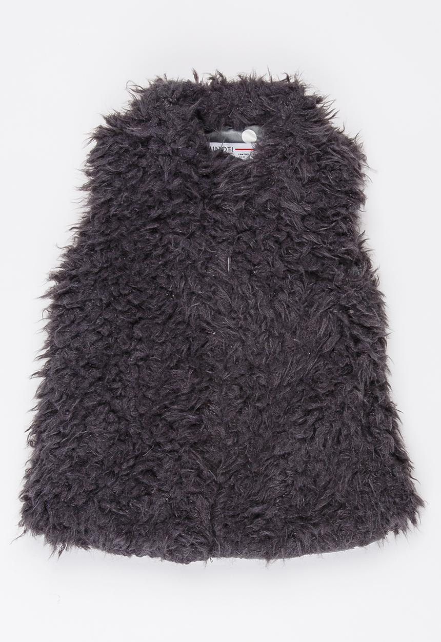 MINOTI - Fluffy gilet - dark grey