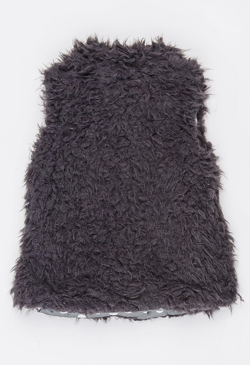 MINOTI - Fluffy gilet - dark grey