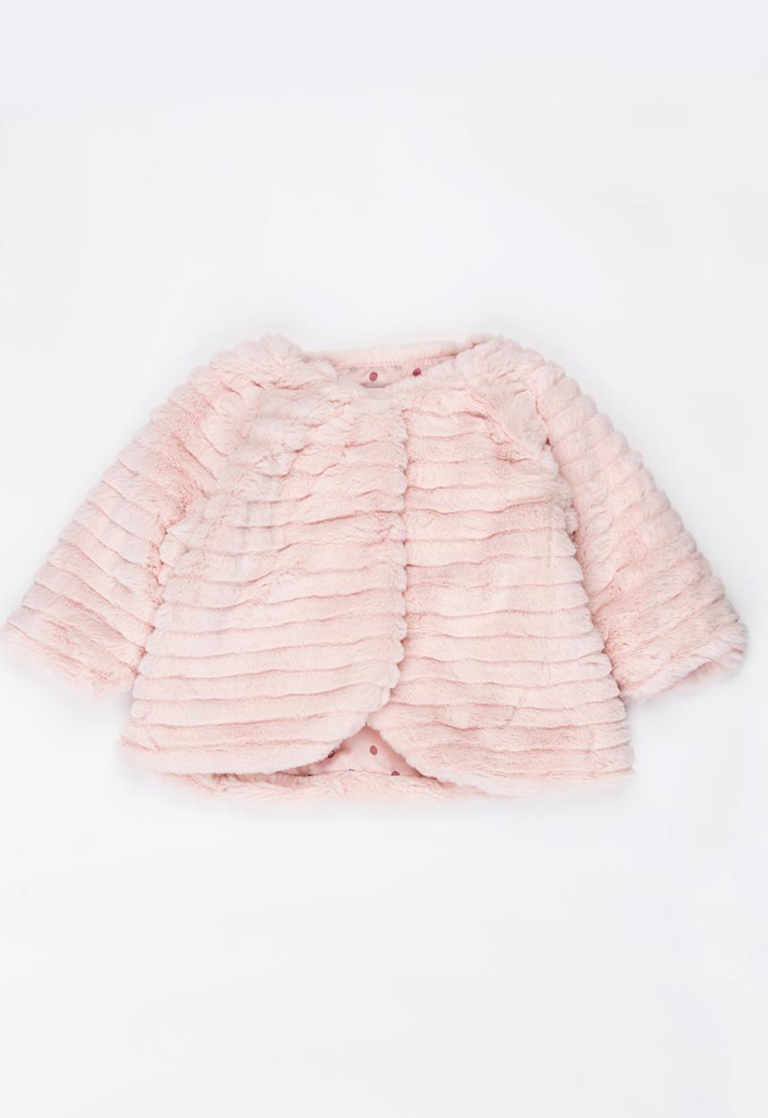 MINOTI - Faux Fur Jacket Mid Pink