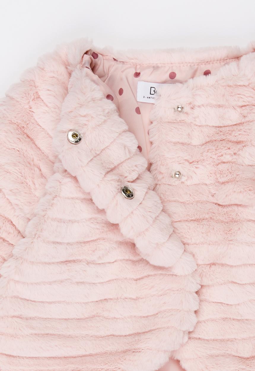 MINOTI - Faux Fur Jacket Mid Pink