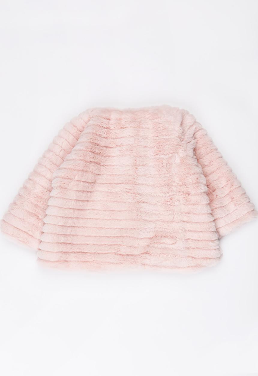 MINOTI - Faux Fur Jacket Mid Pink